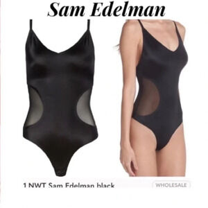 Sam Edelman sexy sheer v-neck bodysuit